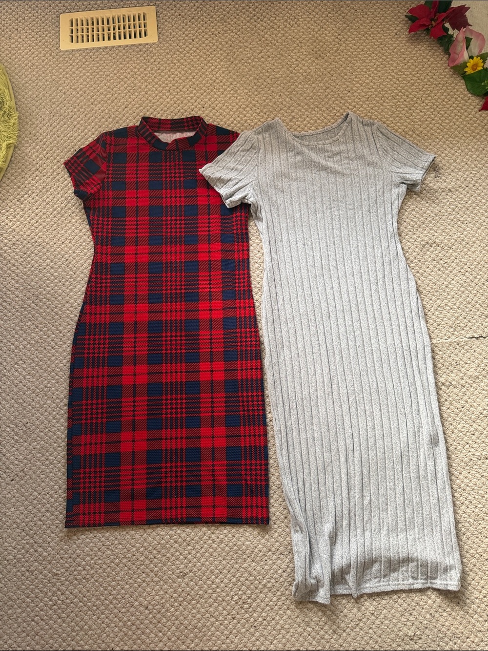 Mock Neck Patterned Dresses
